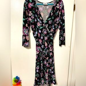 Knee length silky dress